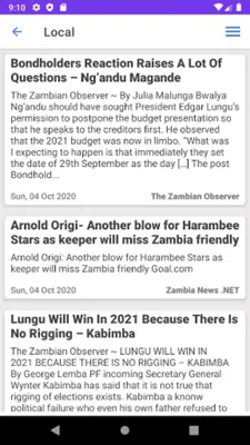 Zambia Newspapers android App screenshot 4